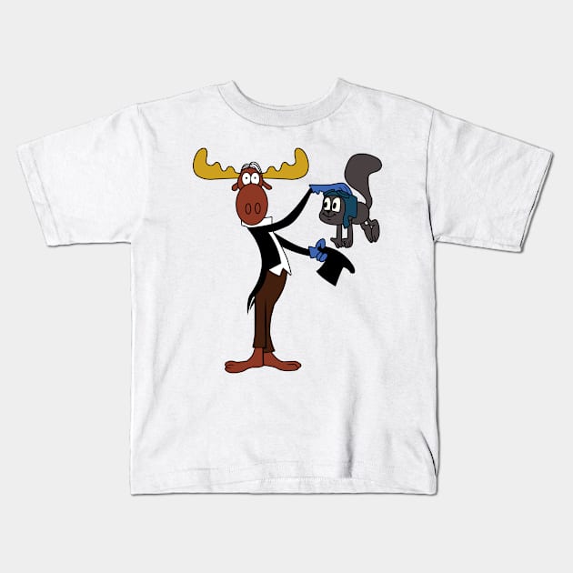 Rocky & Bullwinkle Show Kids T-Shirt by LuisP96